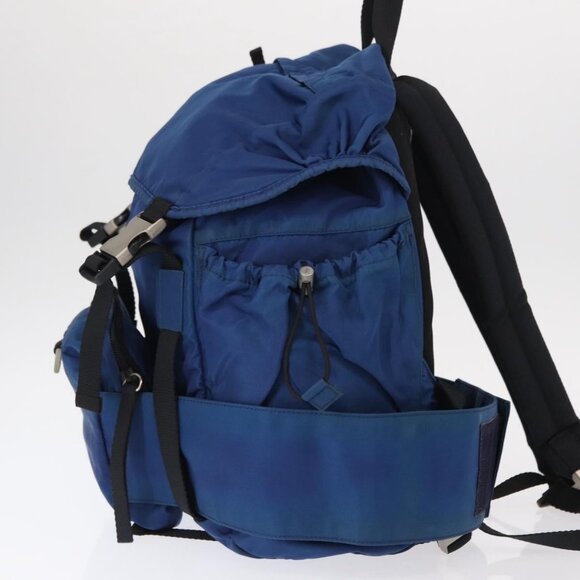 PRADA Backpack Nylon Blue Silver Auth bs31181 main image 13